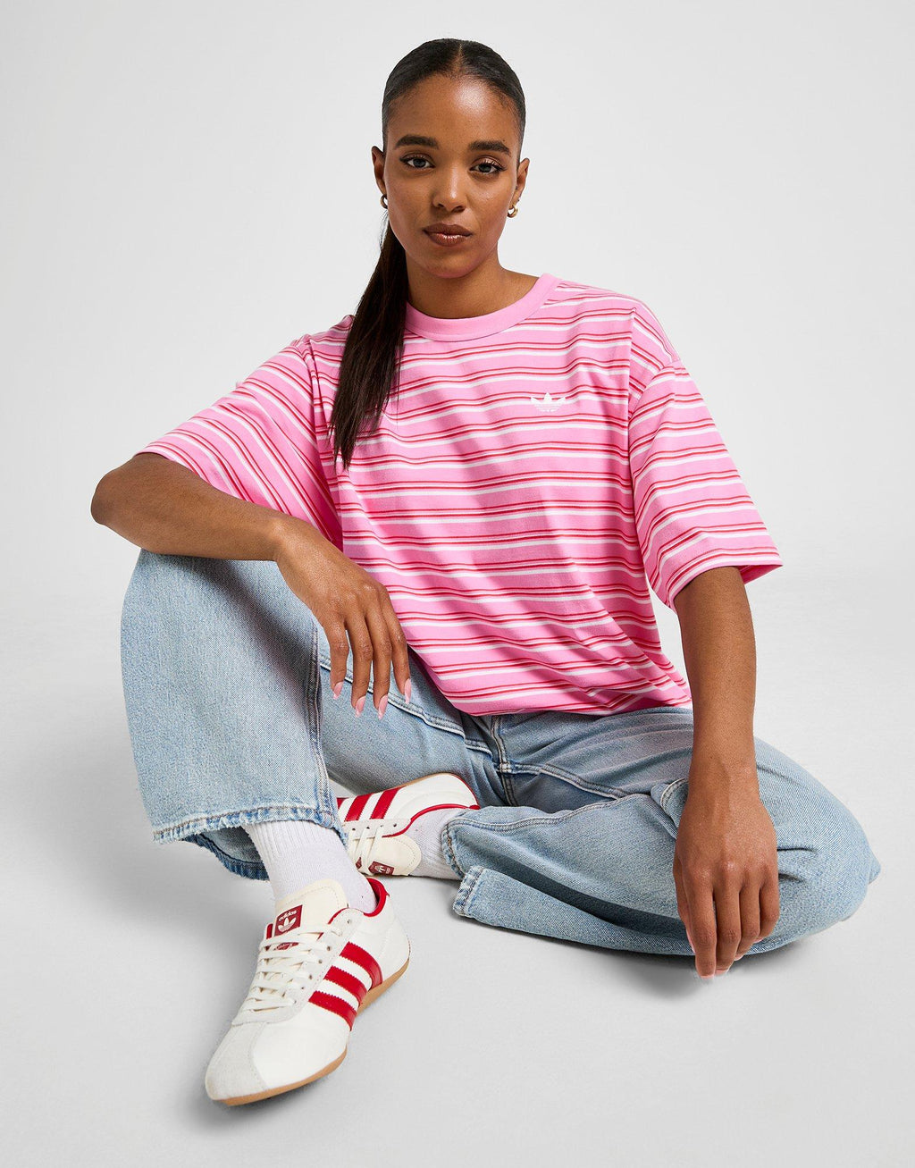 Stripe Oversized Boyfriend T-Shirt