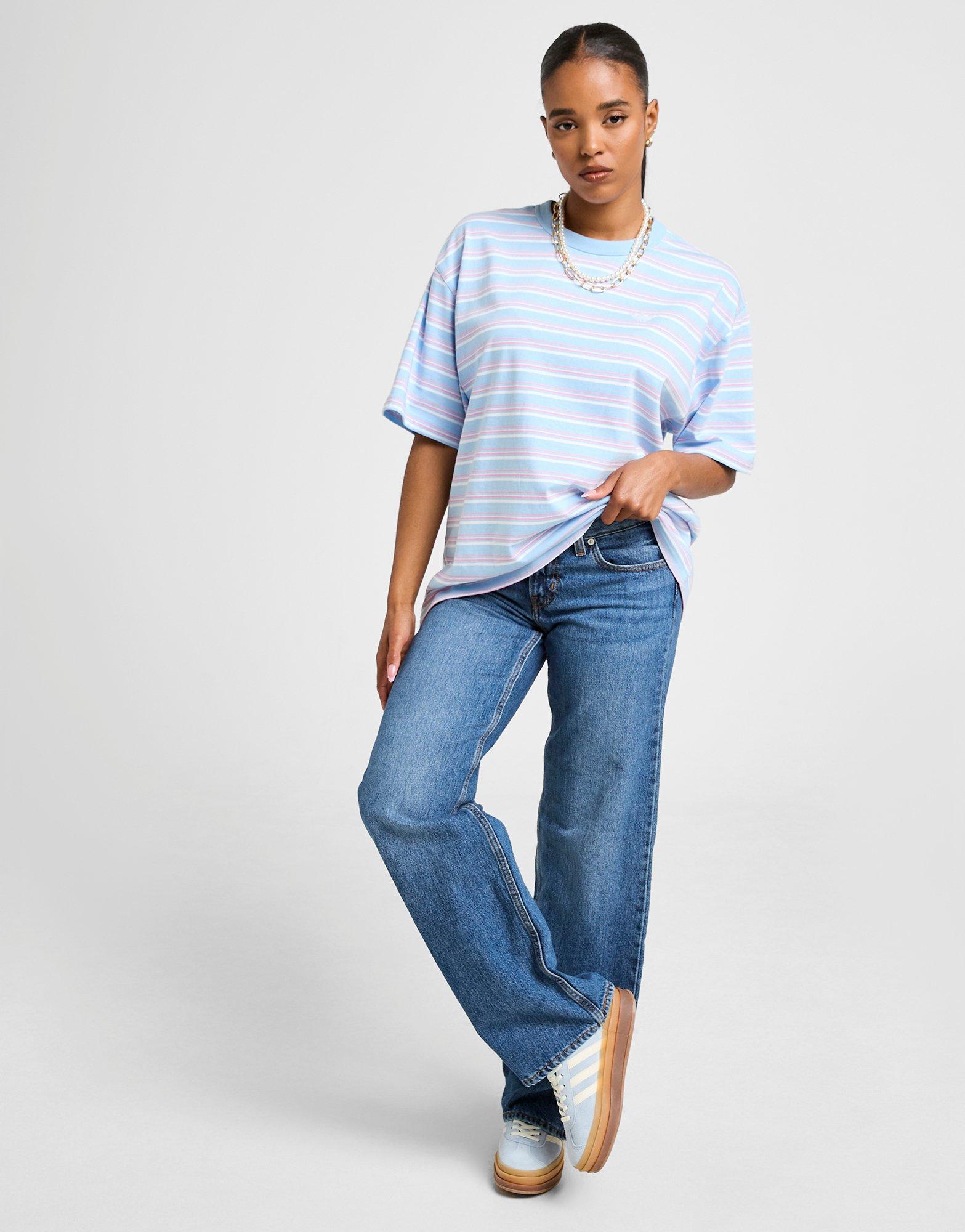 Stripe Oversized Boyfriend T-Shirt