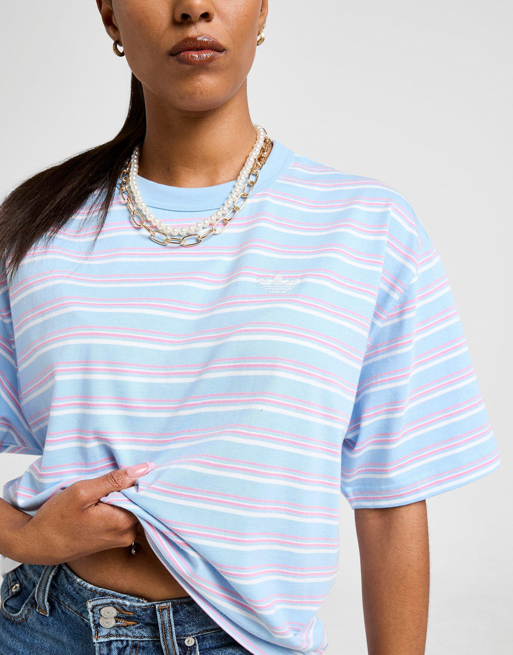 Stripe Oversized Boyfriend T-Shirt