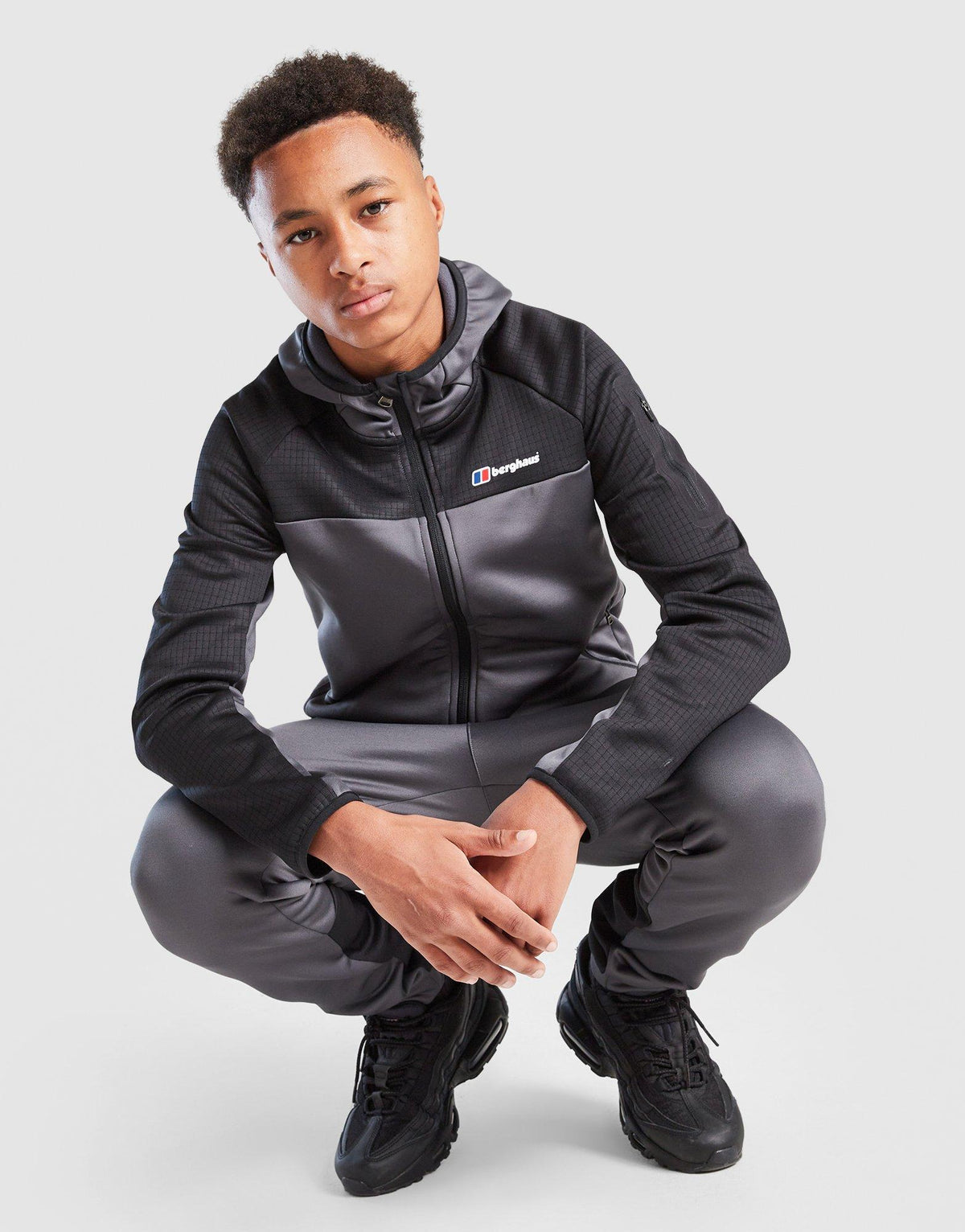 Grid Full Zip Hoodie Junior