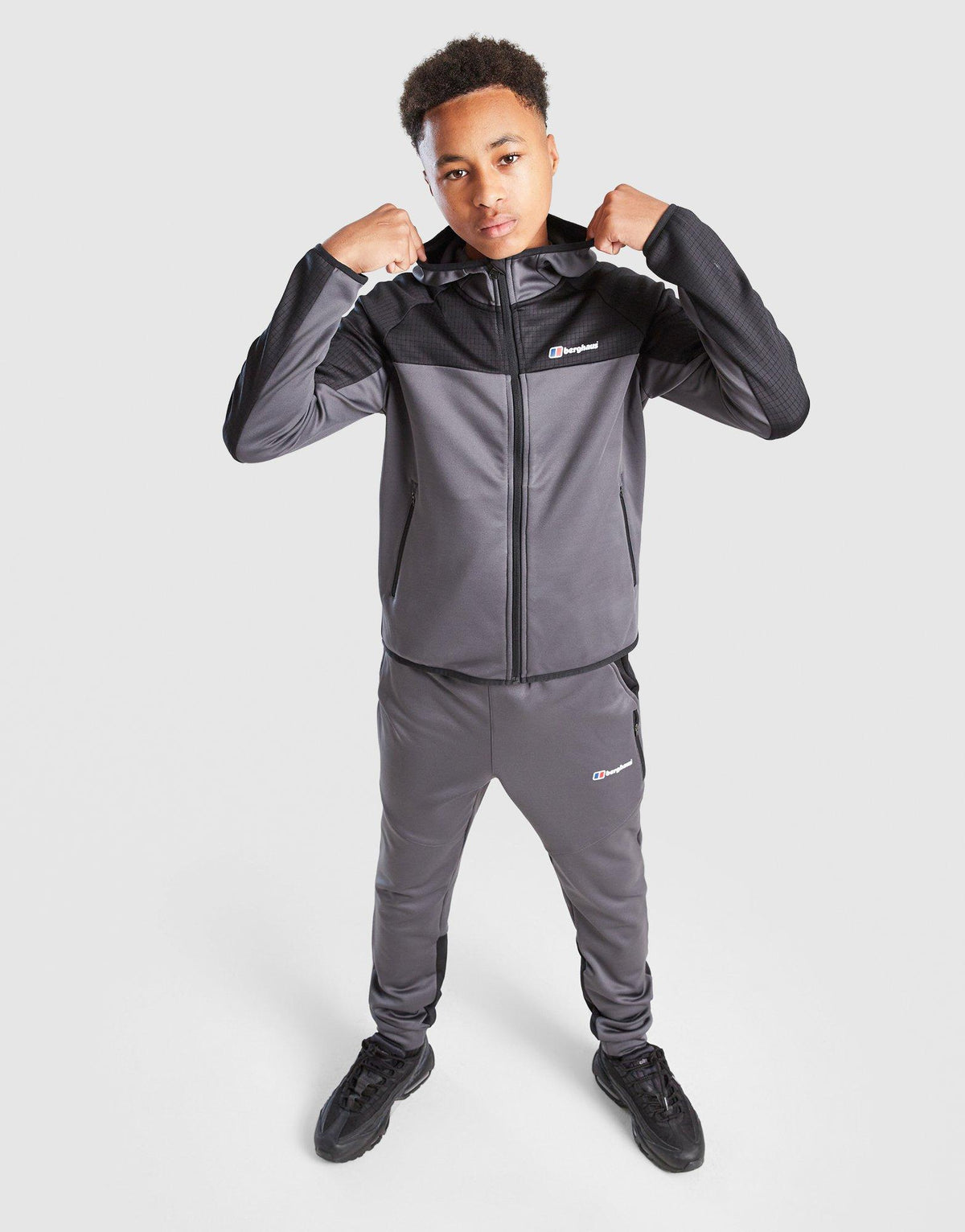 Grid Full Zip Hoodie Junior