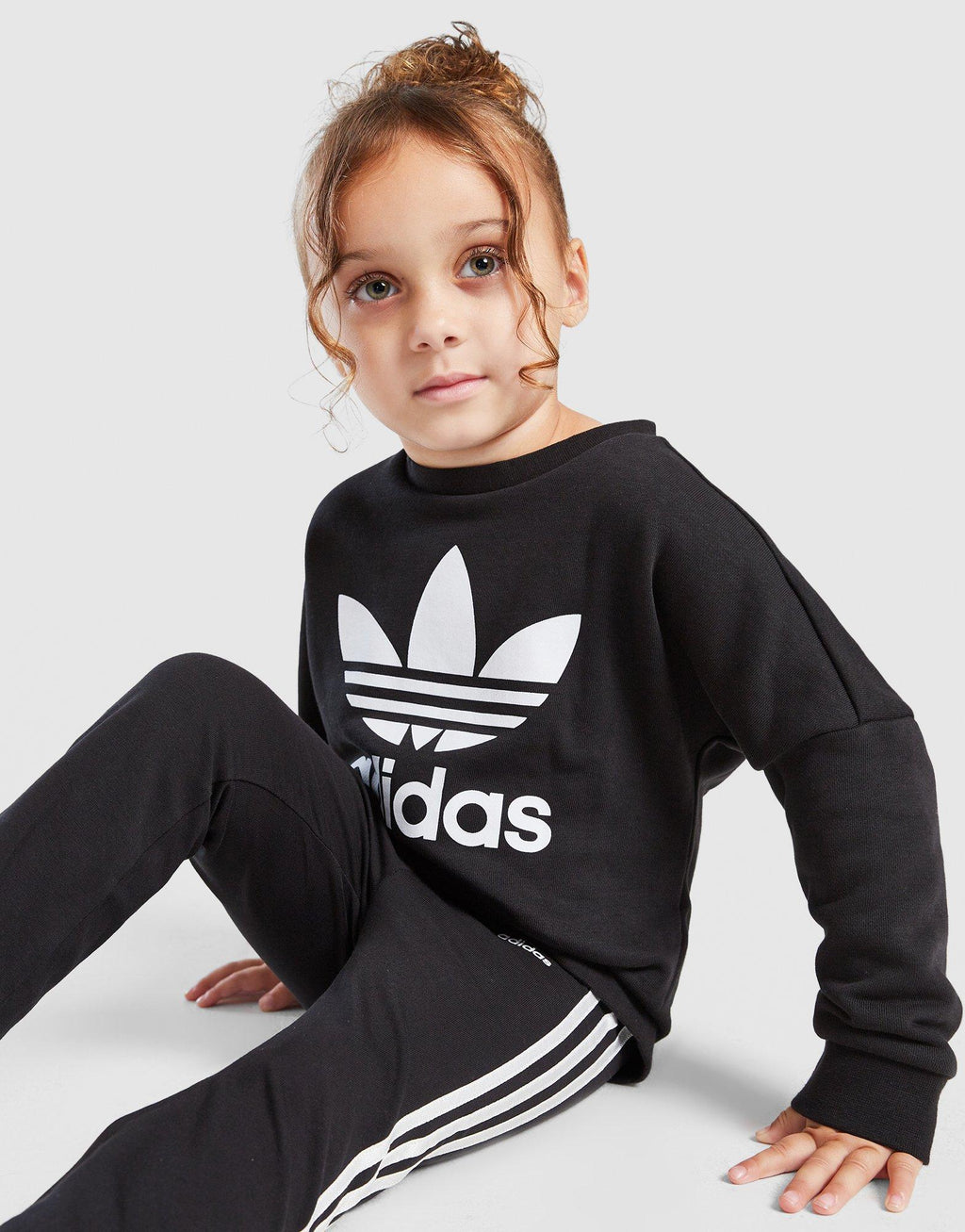 Girls' Trefoil Flare Crew Tracksuit Infant
