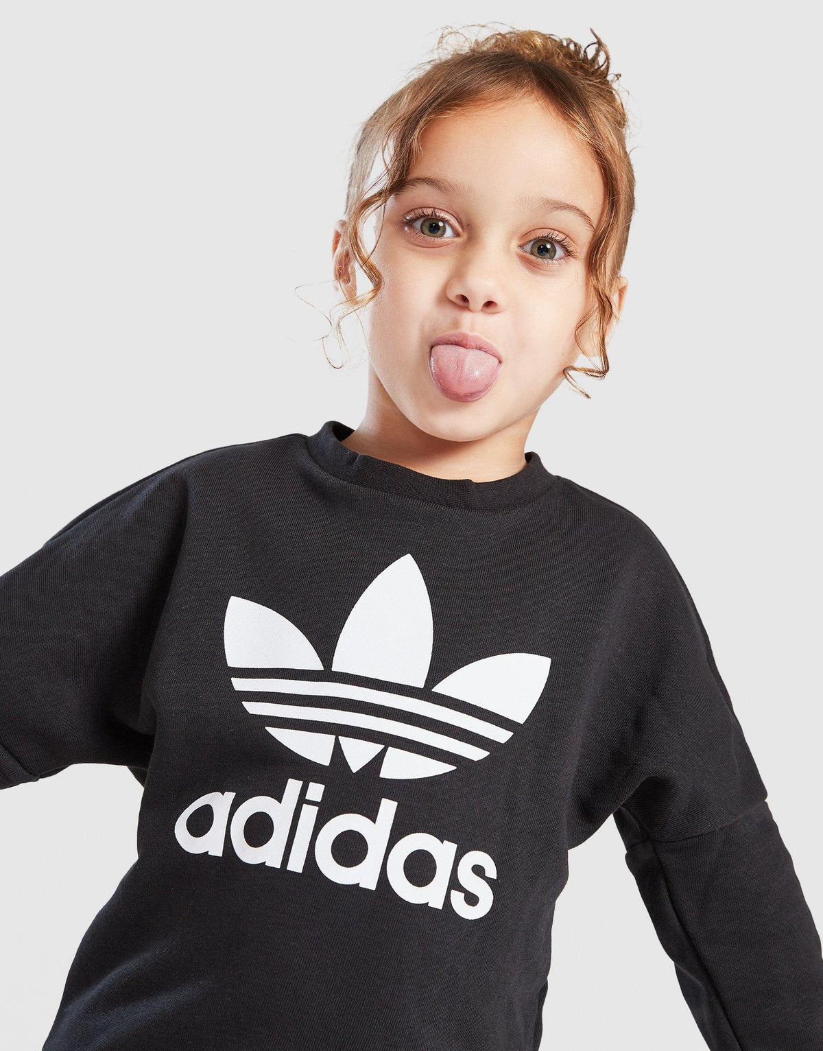 Girls' Trefoil Flare Crew Tracksuit Infant