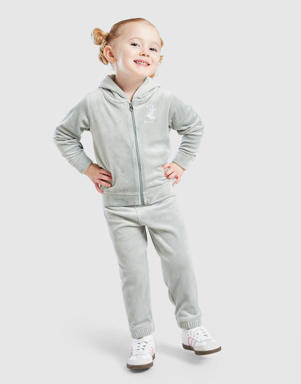 Velour Glitter Full Zip Tracksuit Infant's
