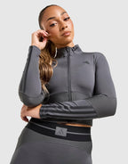 Hyperglam Ribbed Full Zip Top