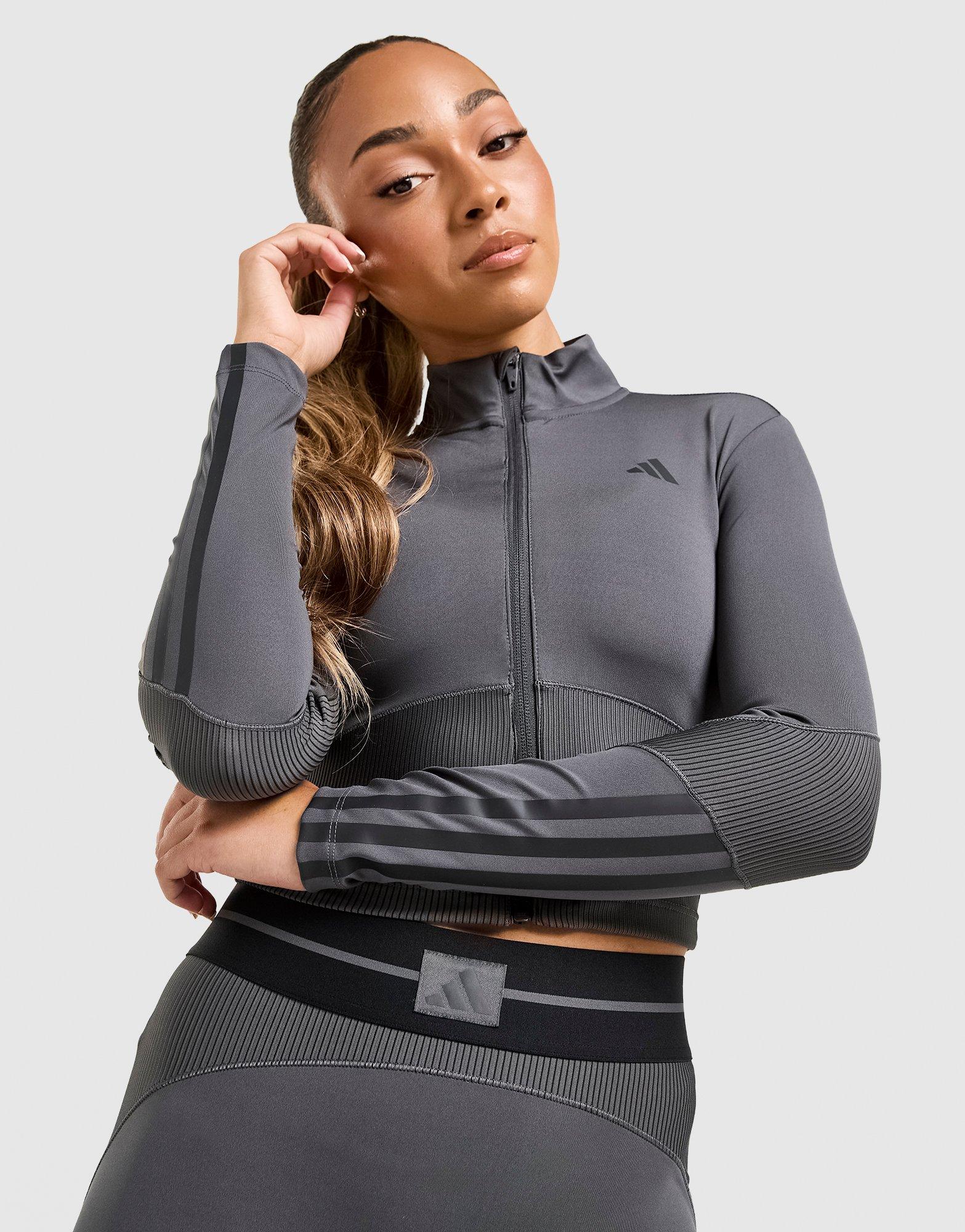 Hyperglam Ribbed Full Zip Top