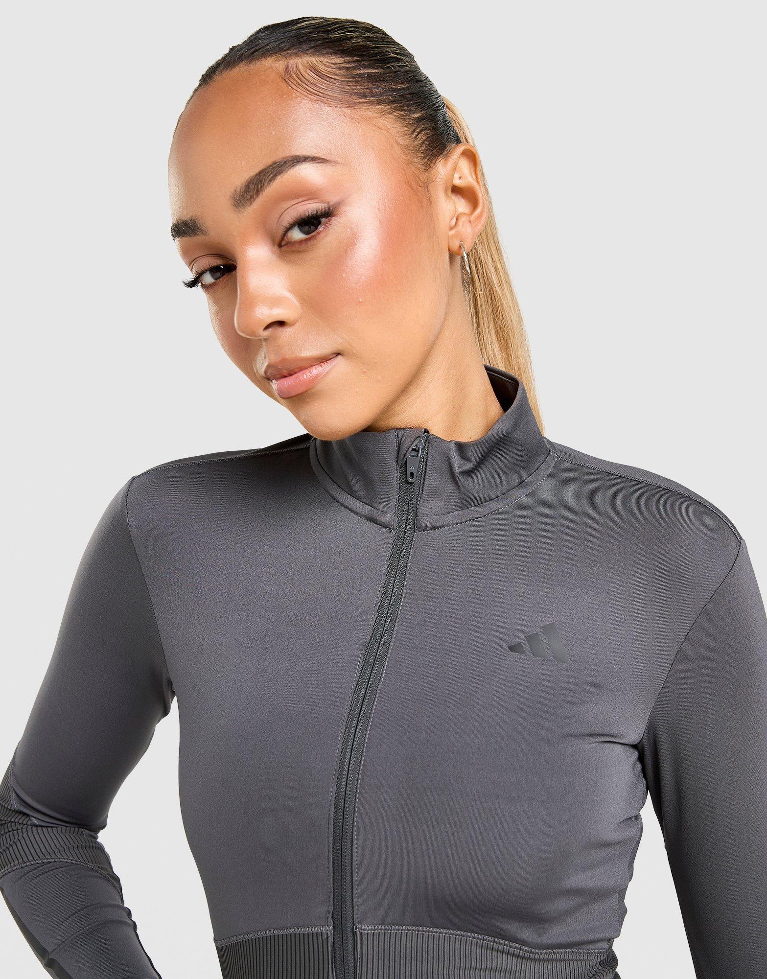Hyperglam Ribbed Full Zip Top