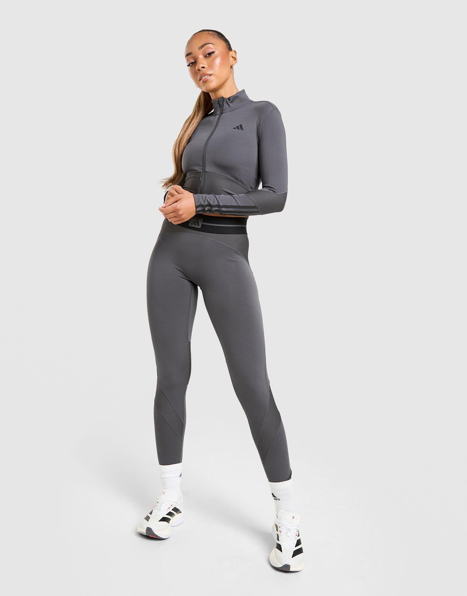 Hyperglam Ribbed Full Zip Top