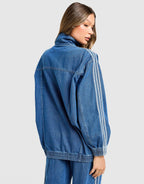 Oversized Denim Firebird Track Top