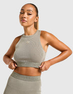 Essentials Washed Rib Crop Top