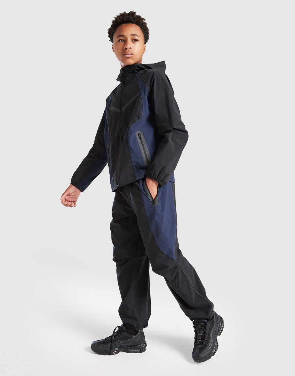 Tech Colour Block Woven Track Pants Junior