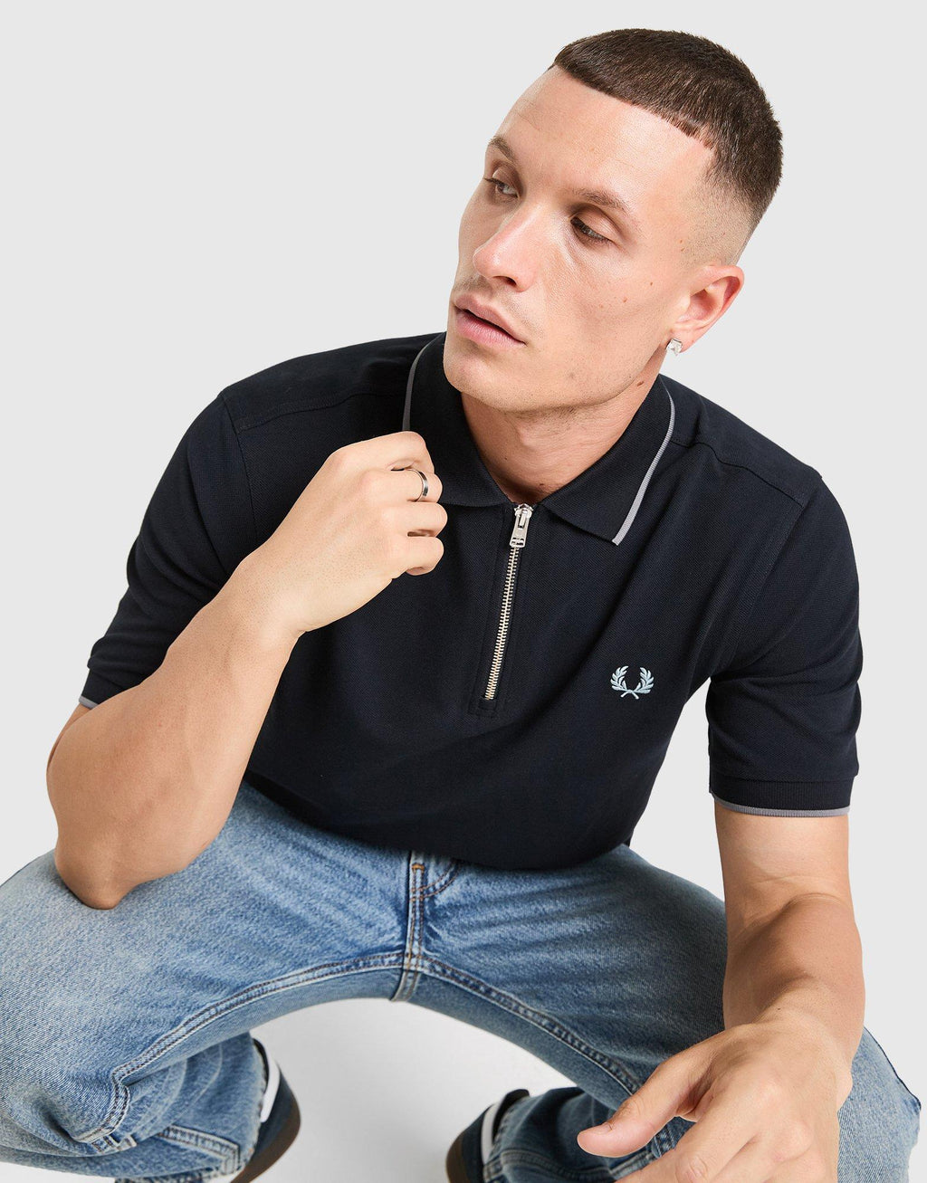 Zipped Polo Shirt
