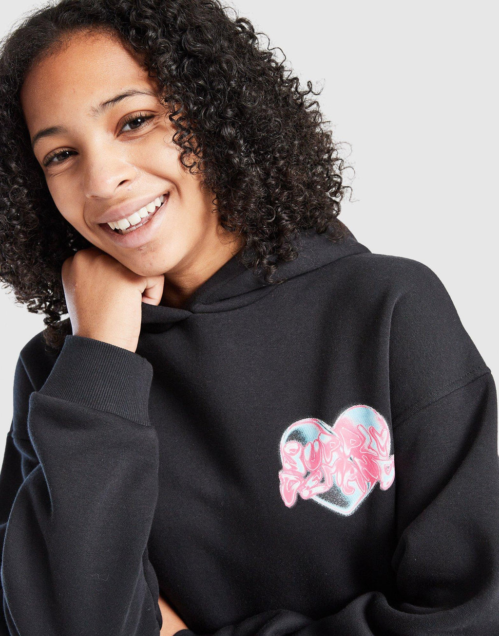 Girls' Heart Overhead Hoodie Junior