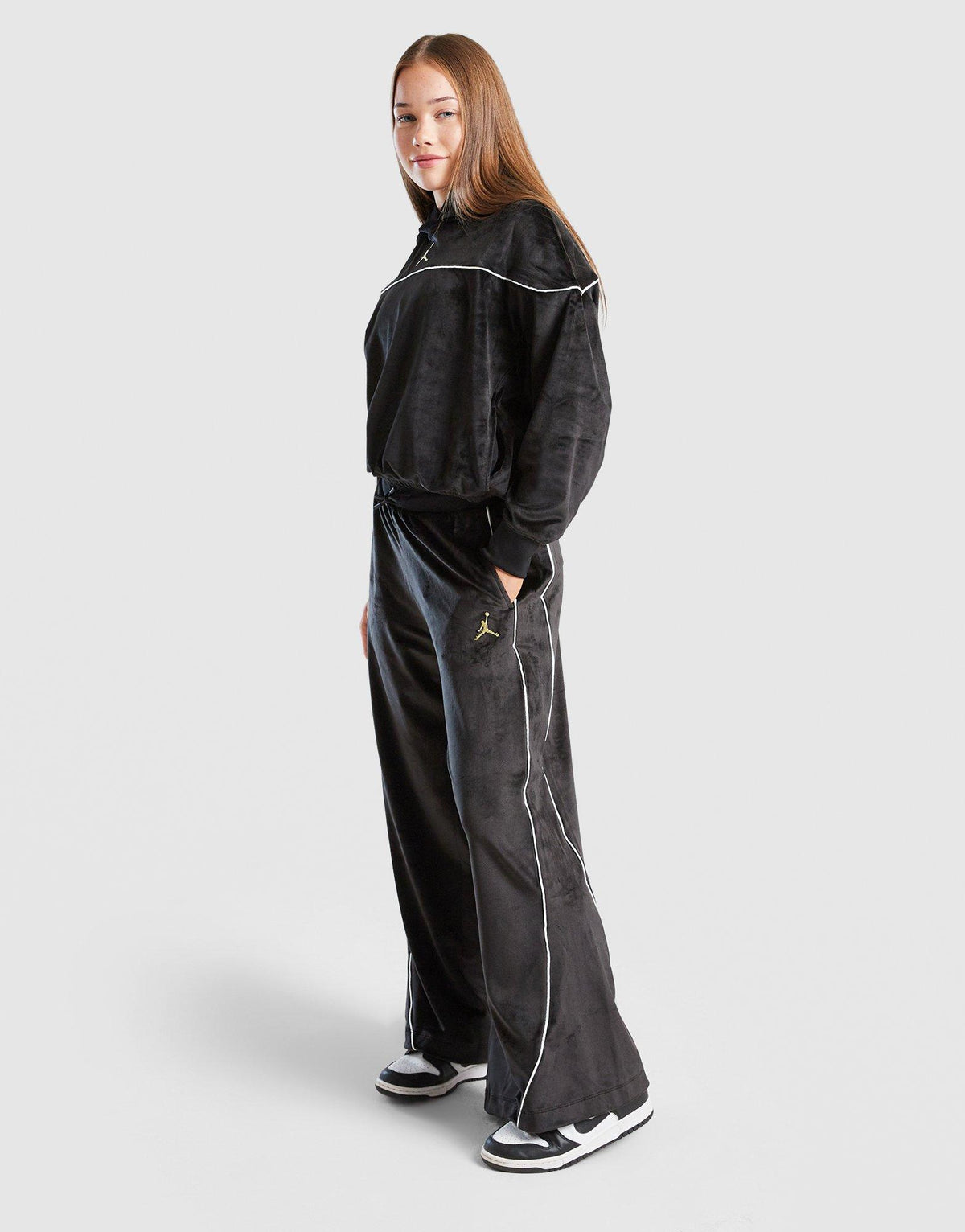 Girls' Velour Wide Leg Joggers Junior