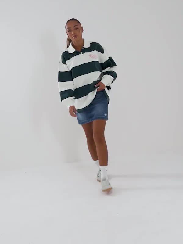 Stripe Rugby Sweatshirt