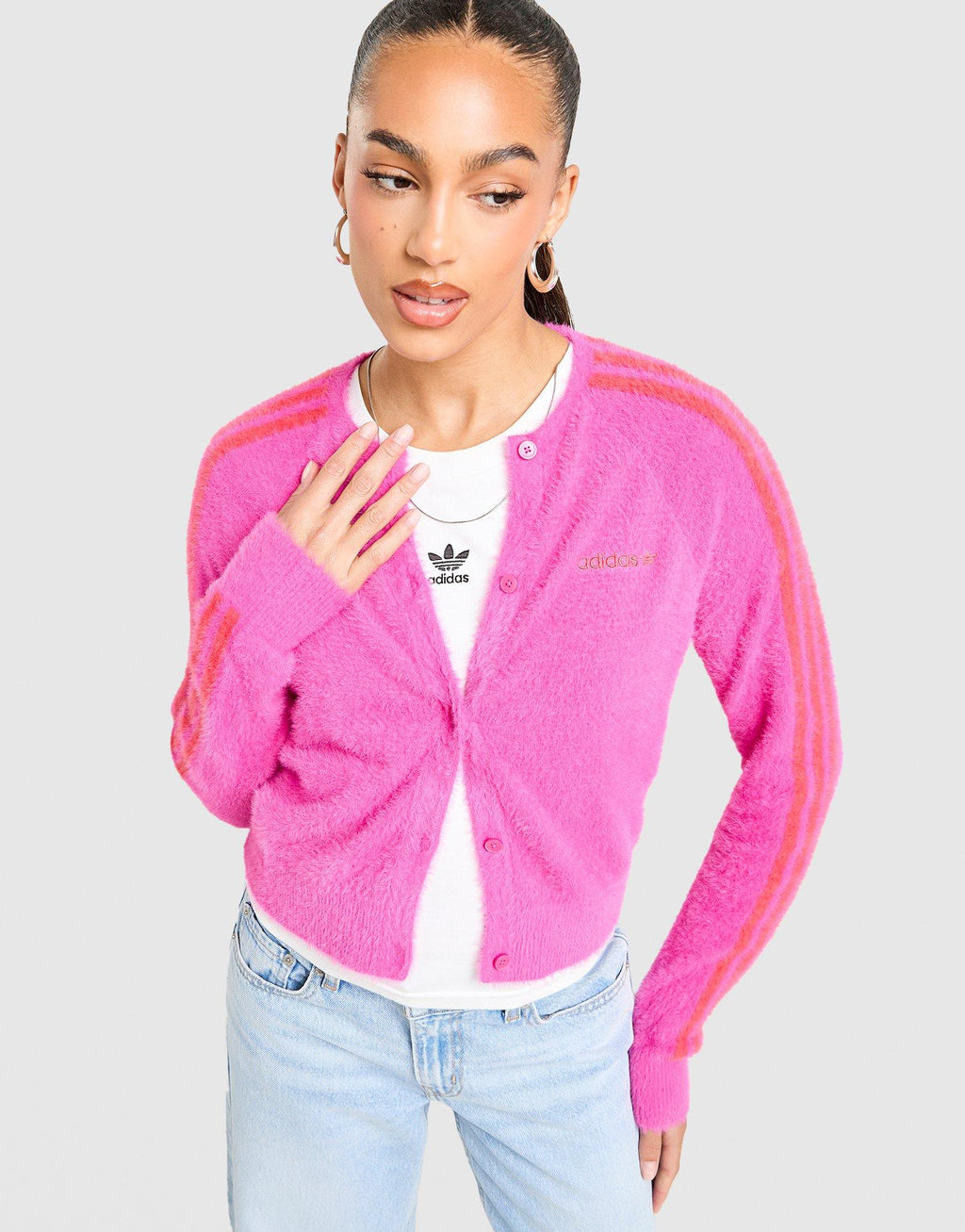 3-Stripes Knit Cardigan