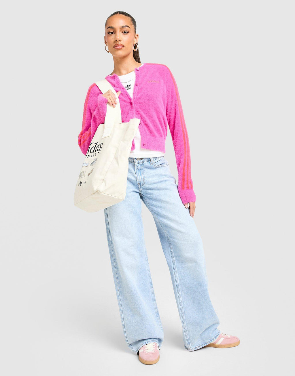 3-Stripes Knit Cardigan