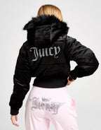 Velour Padded Crop Jacket