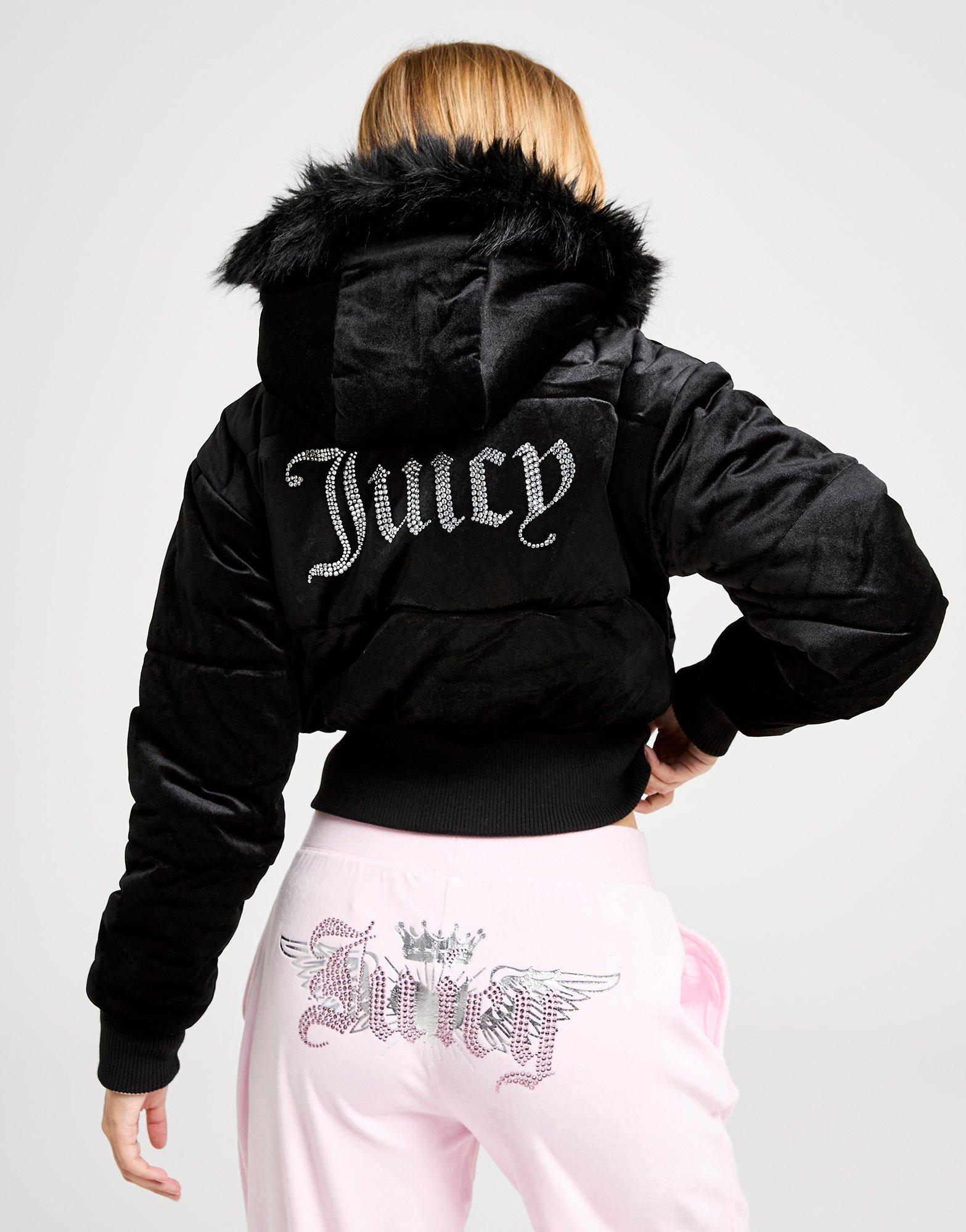 Velour Padded Crop Jacket