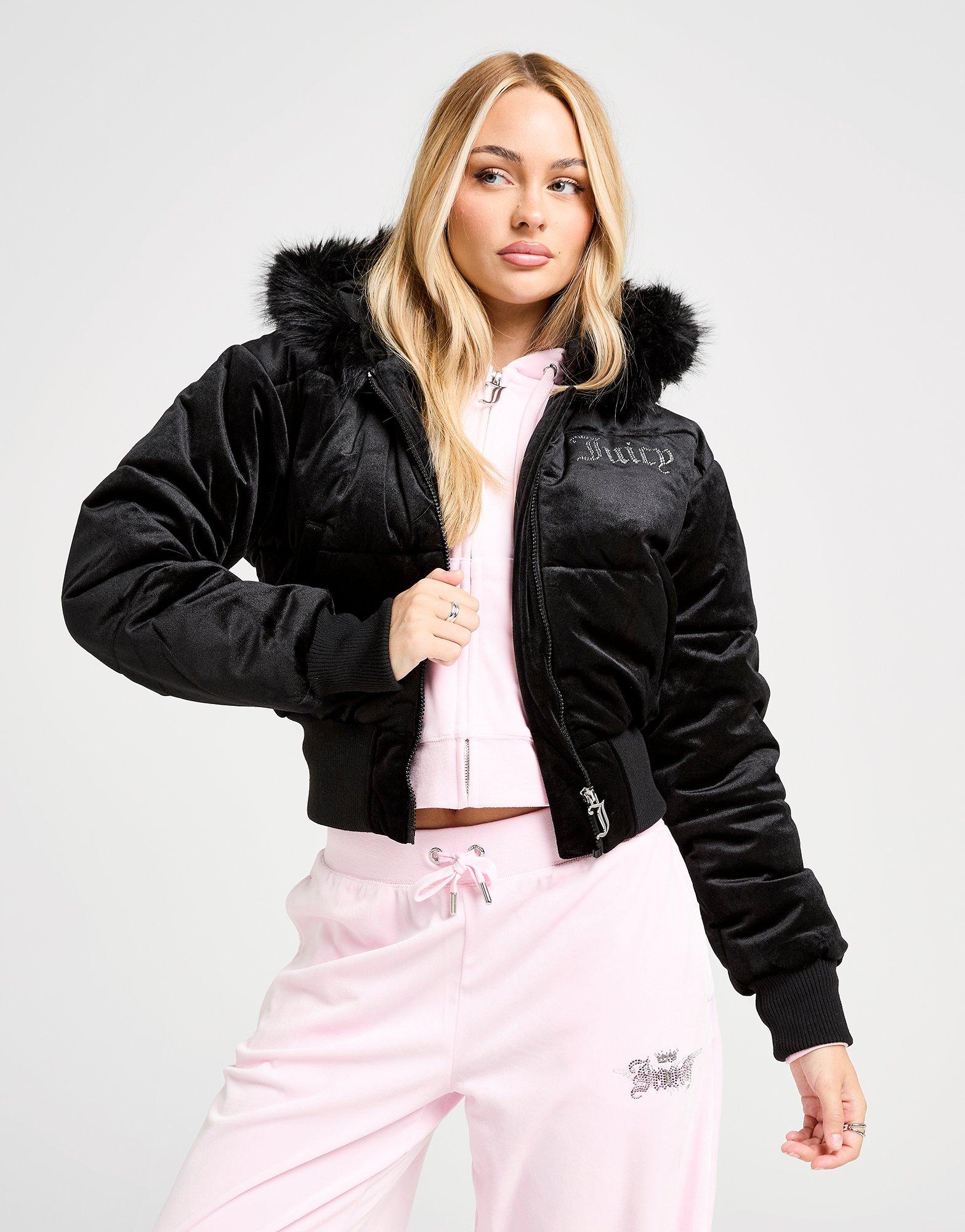 Velour Padded Crop Jacket