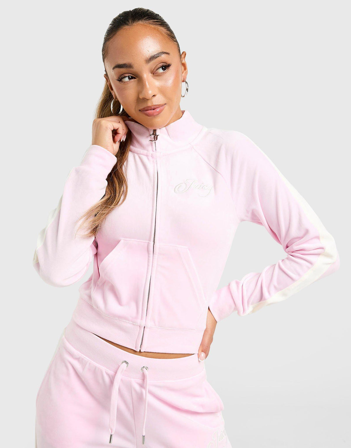 Script Velour Track Top