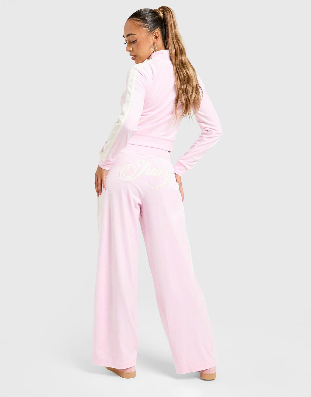 Script Velour Track Top
