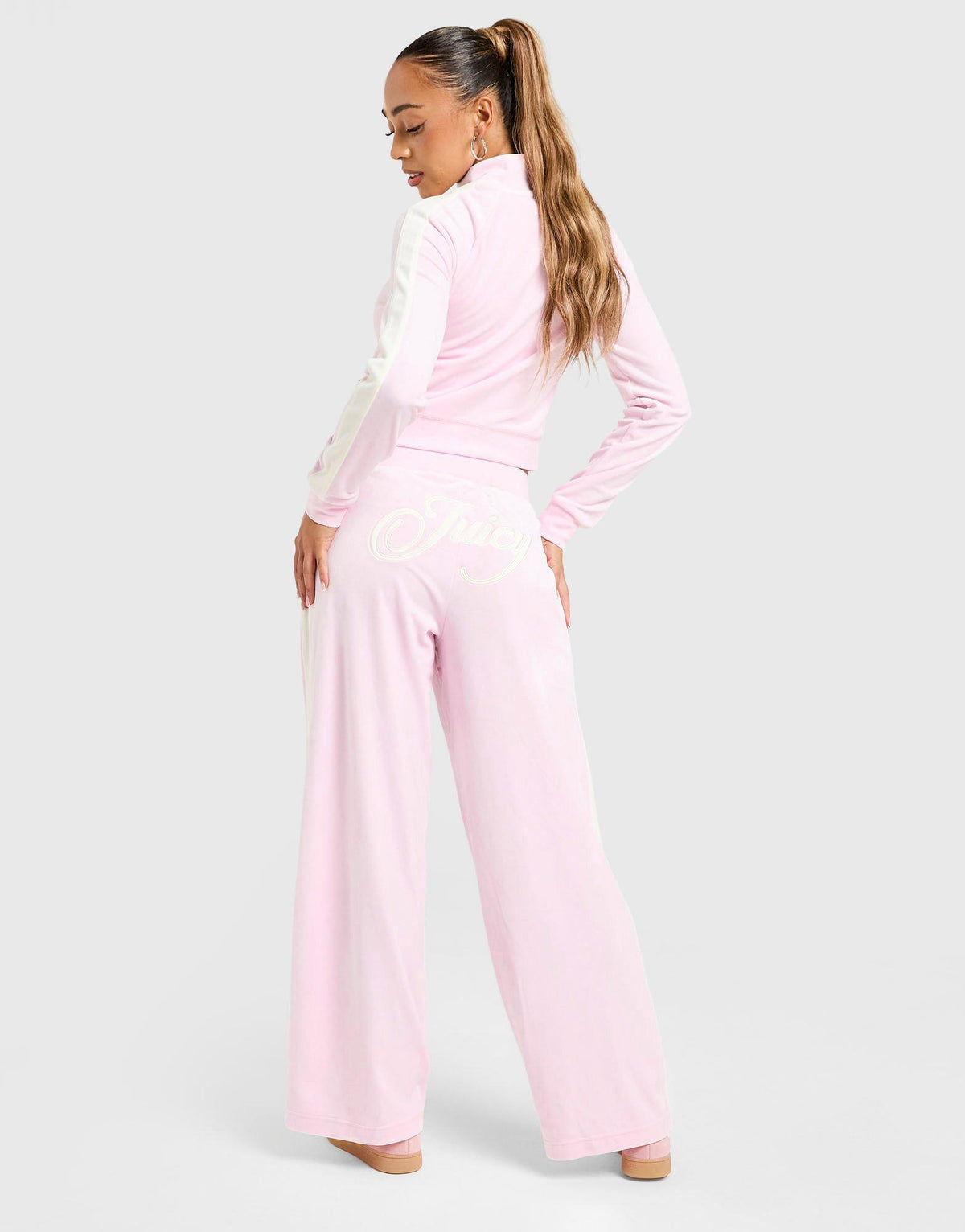 Script Velour Track Top