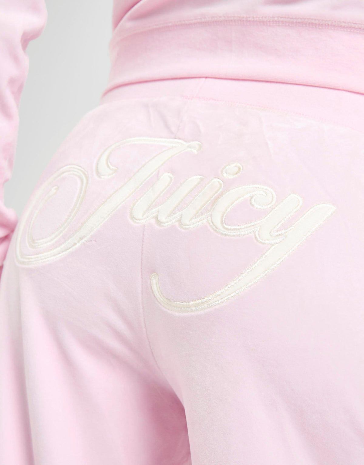 Script Velour Wide Track Pants