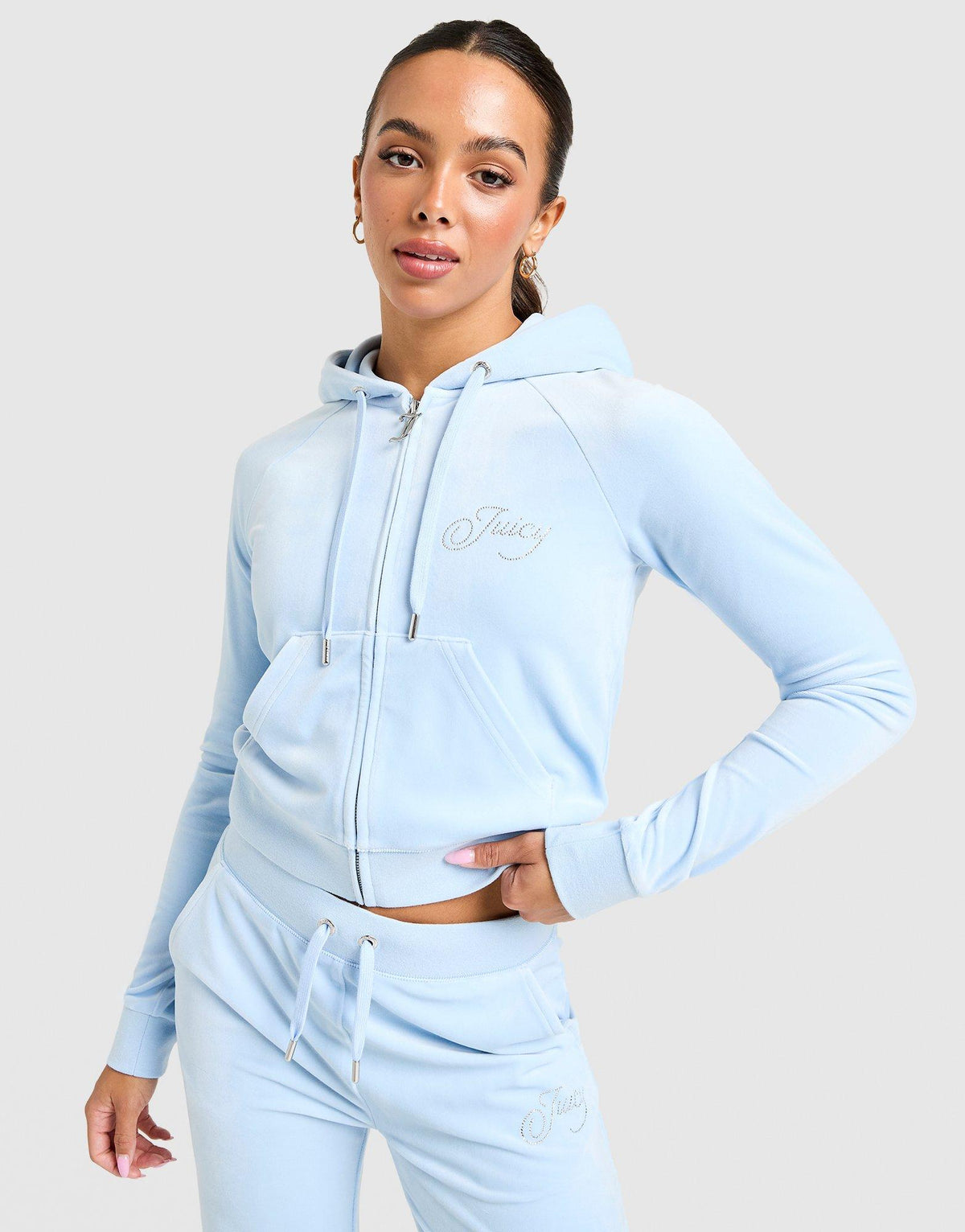 Script Velour Hoodie