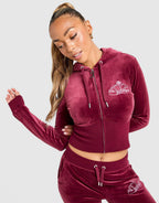Crown Velour Corset Hoodie