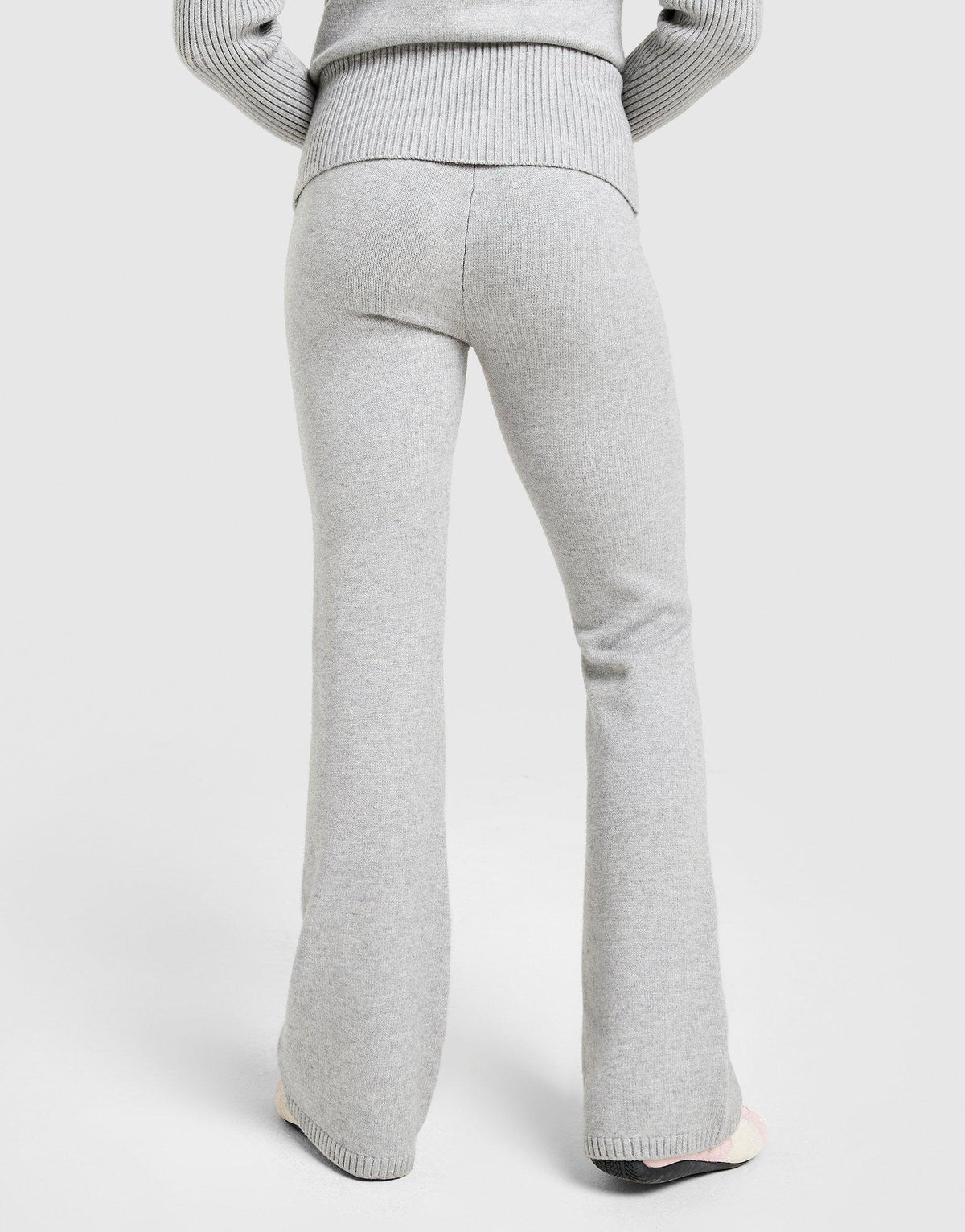 Knit Fold Over Flare Joggers