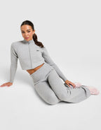 Knit Fold Over Flare Joggers