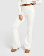 Knit Fold-Over Flare Pants