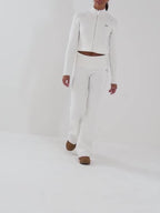 Knit Fold-Over Flare Pants