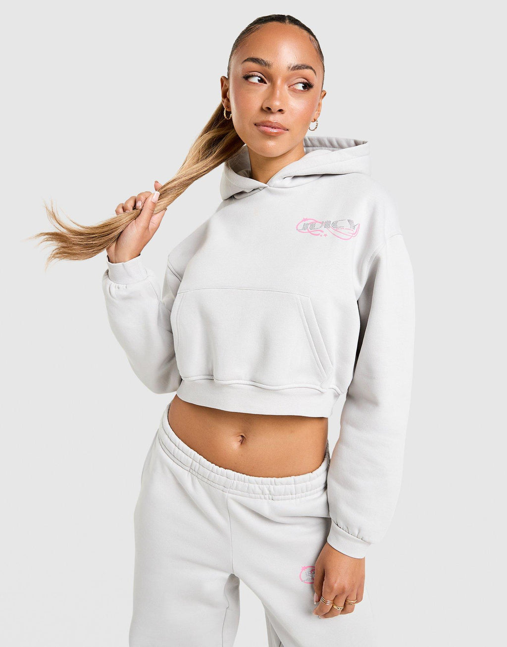 Y2K Diamante Fleece Hoodie