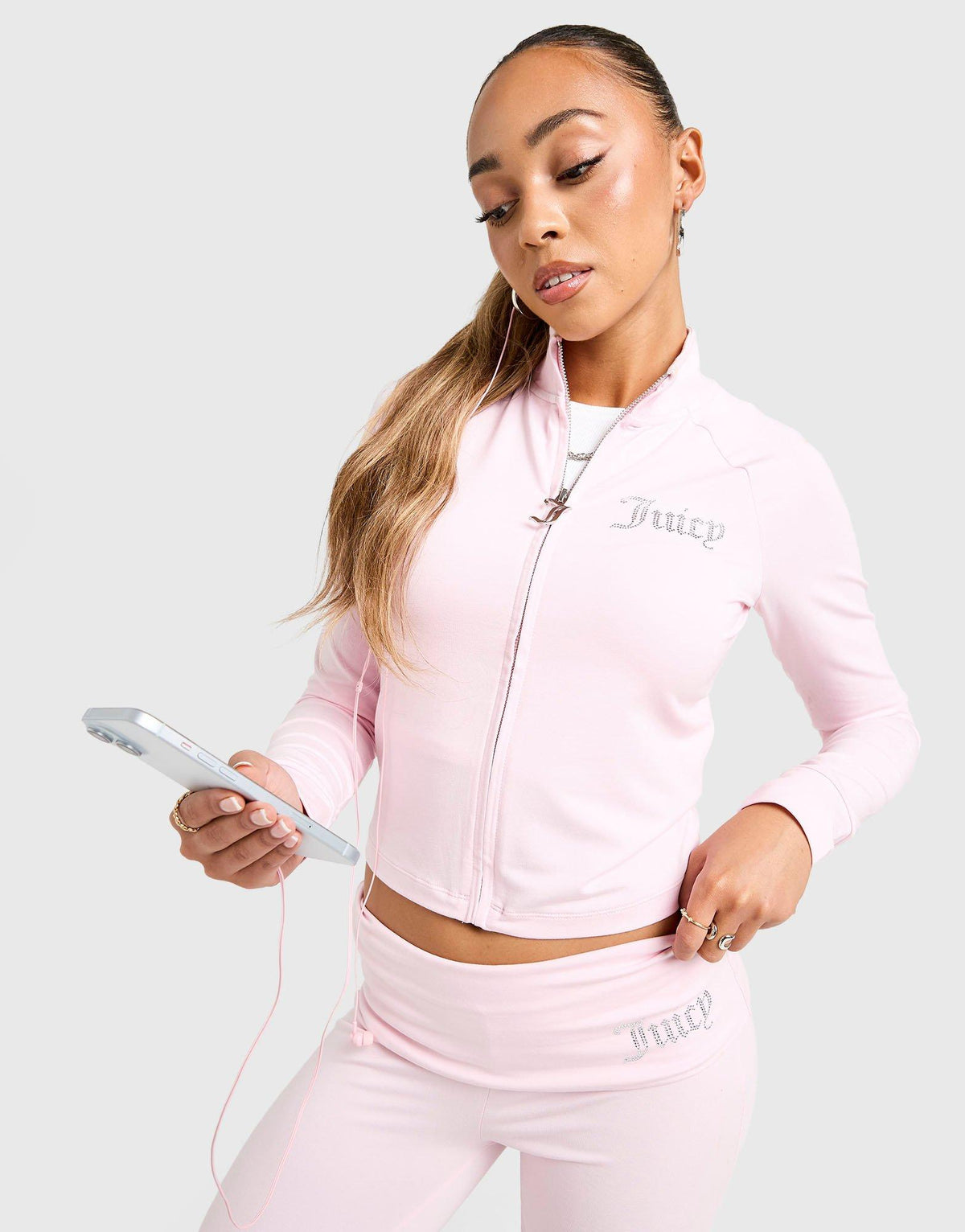 Diamante Fitted Full Zip Top