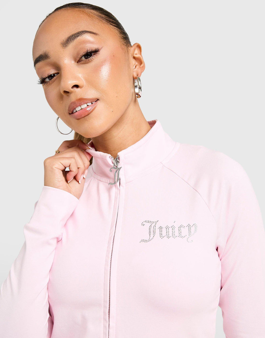 Diamante Fitted Full Zip Top