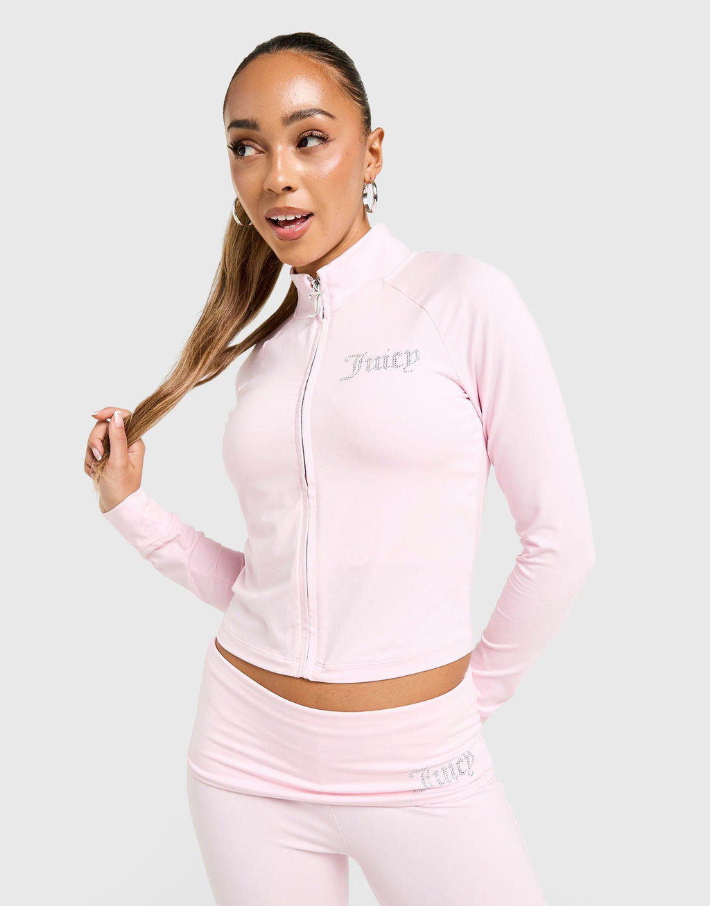Diamante Fitted Full Zip Top
