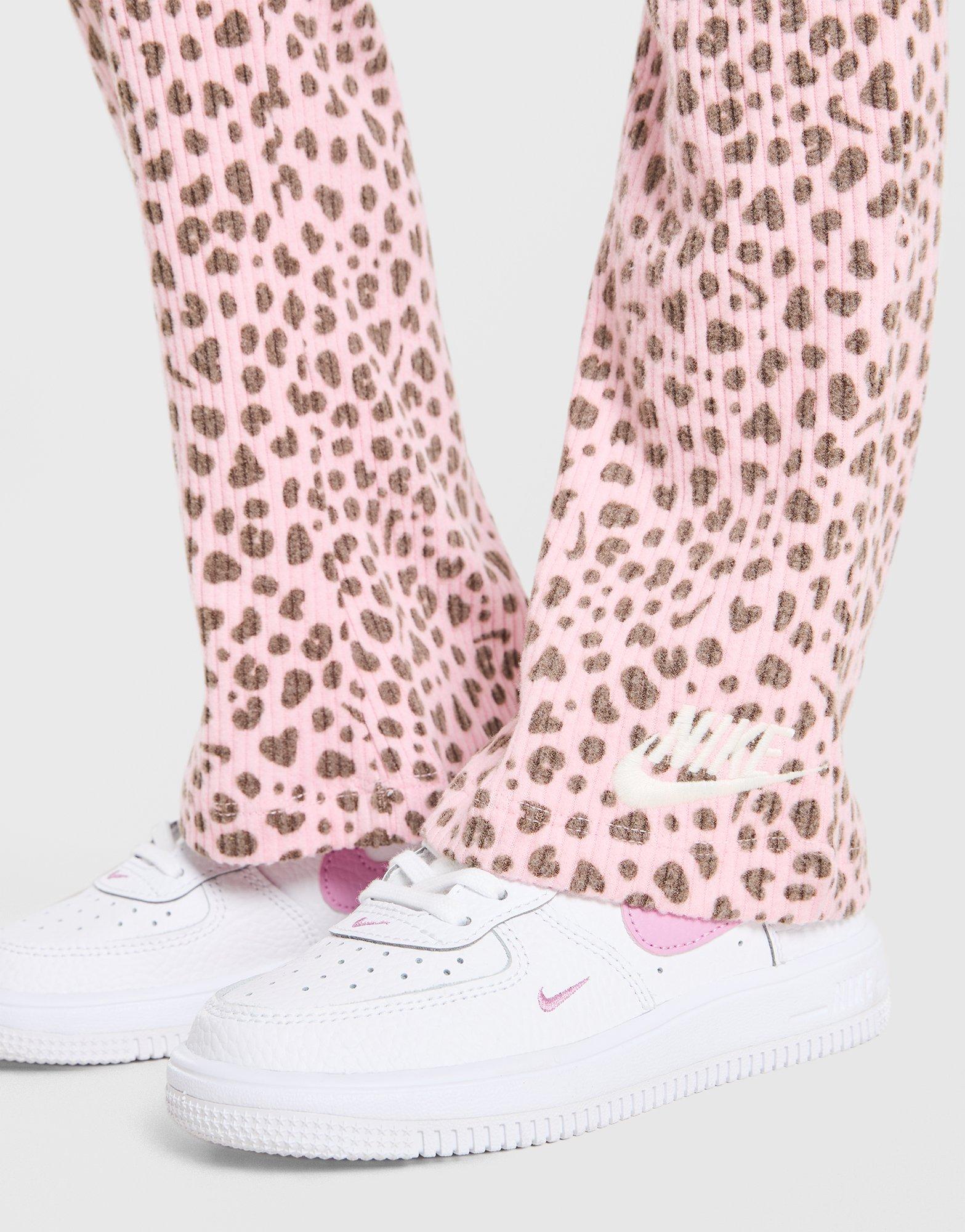 Girls' Ribbed Leopard Print Tracksuit Children
