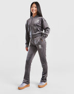 Velour Glitter Full Zip Tracksuit Children's
