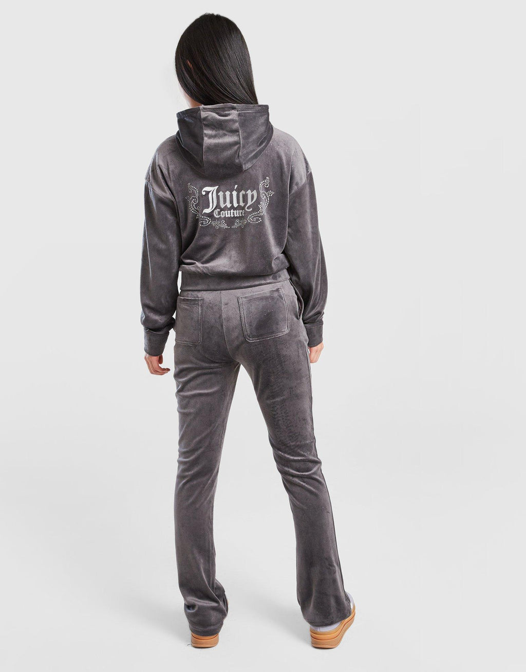 Velour Glitter Full Zip Tracksuit Children's