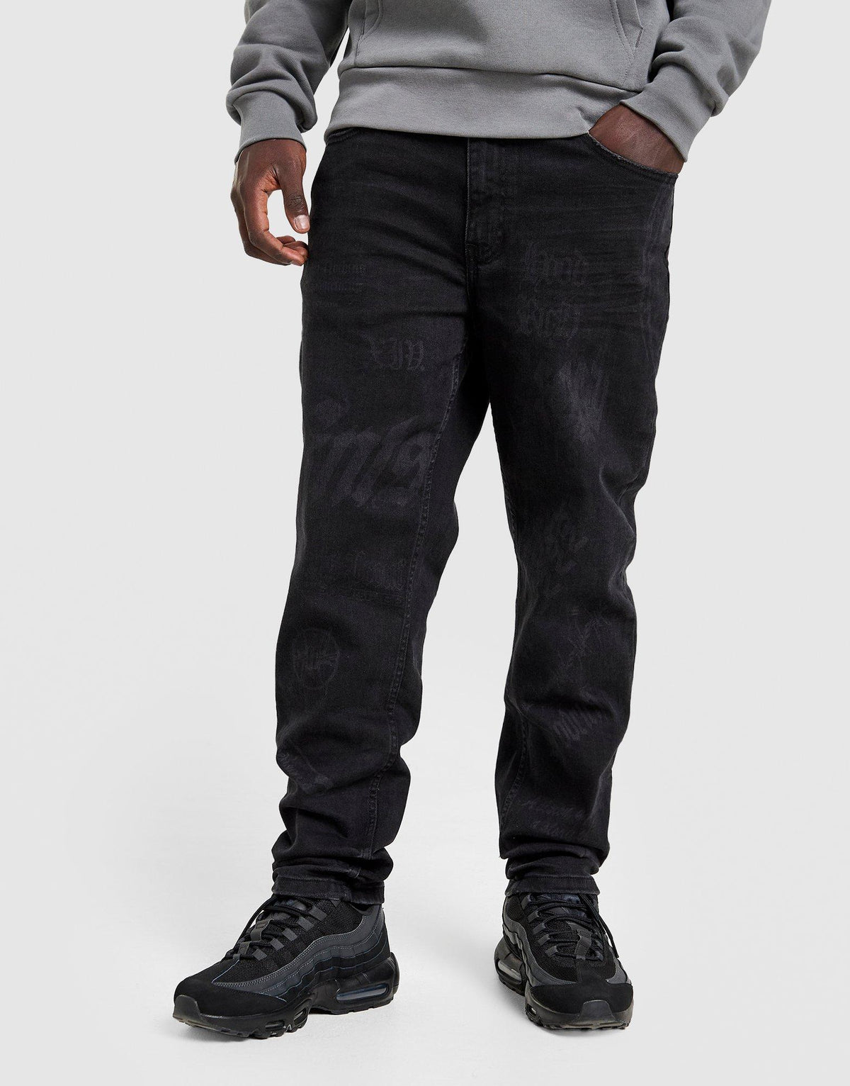 Ironchrome All Over Print Denim Jeans