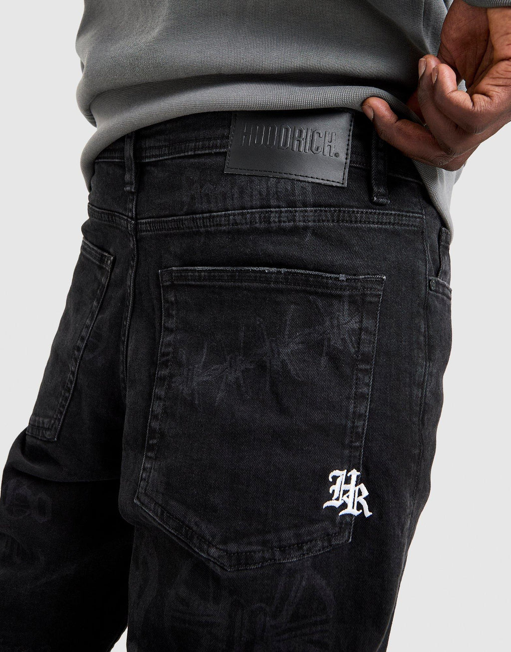 Ironchrome All Over Print Denim Jeans