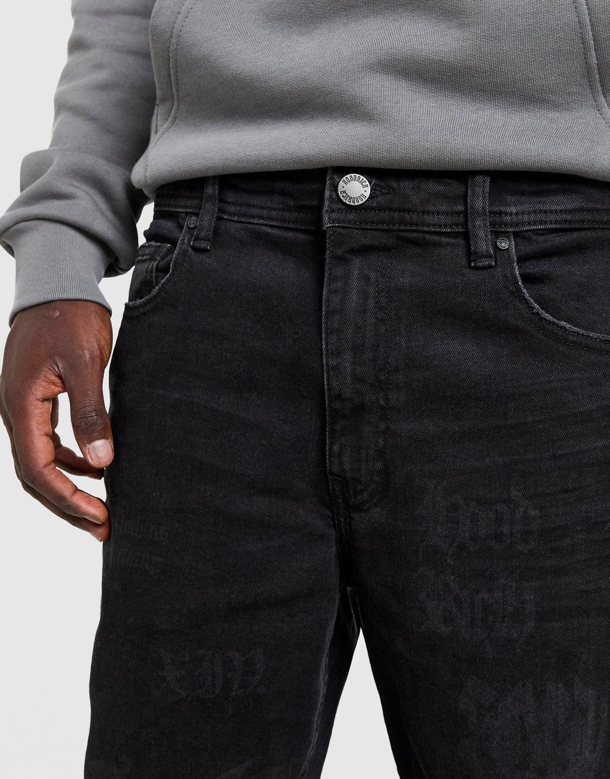 Ironchrome All Over Print Denim Jeans