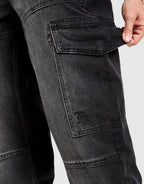 Script Cargo Denim Jeans