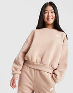 Girls' Club Fleece Crop Crew Sweatshirt Junior