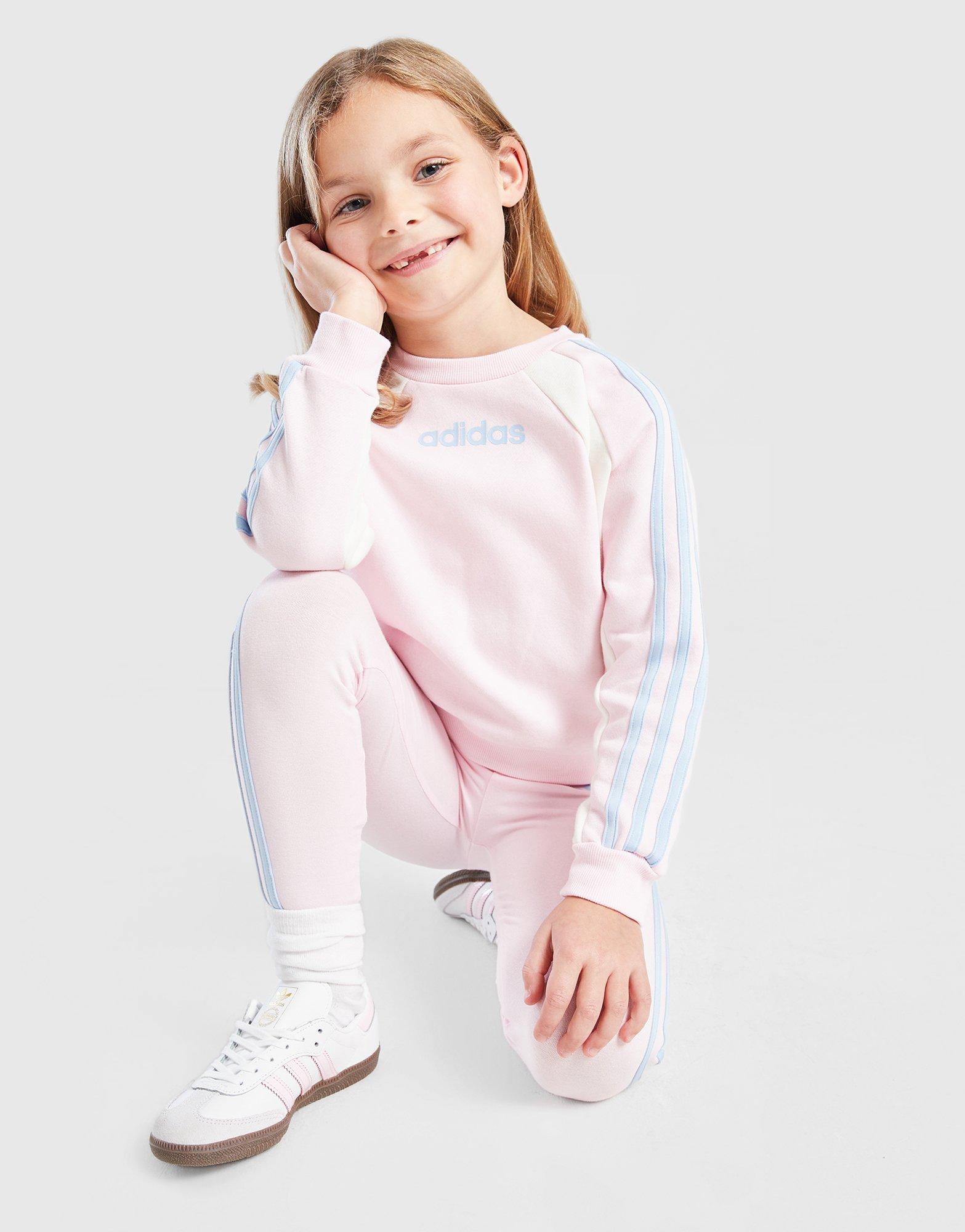 Girls' Colour Block Linear Crew Tracksuit Children