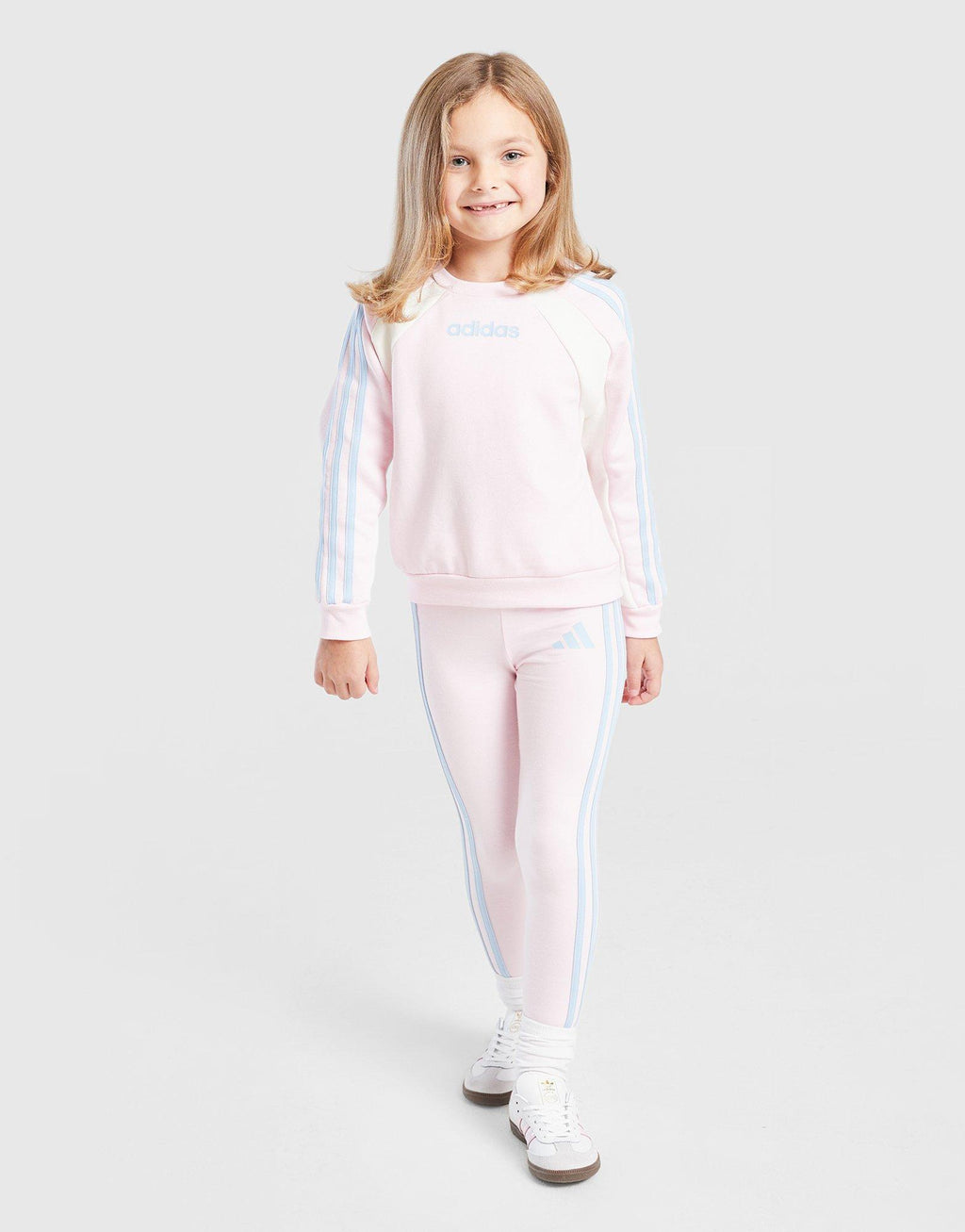 Girls' Colour Block Linear Crew Tracksuit Children