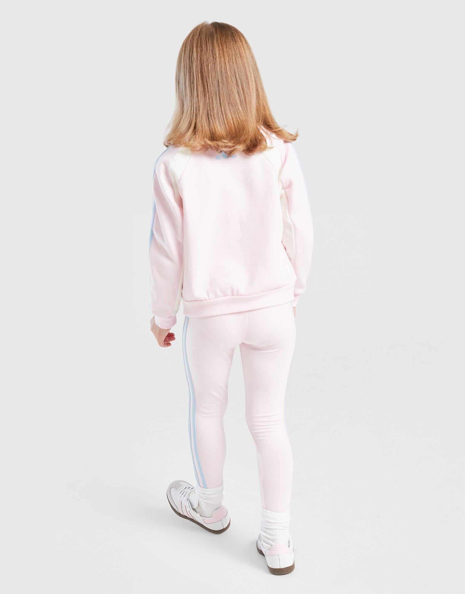 Girls' Colour Block Linear Crew Tracksuit Children