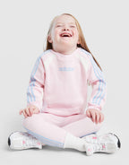 Girls' Colour Block Linear Crew Tracksuit Infant